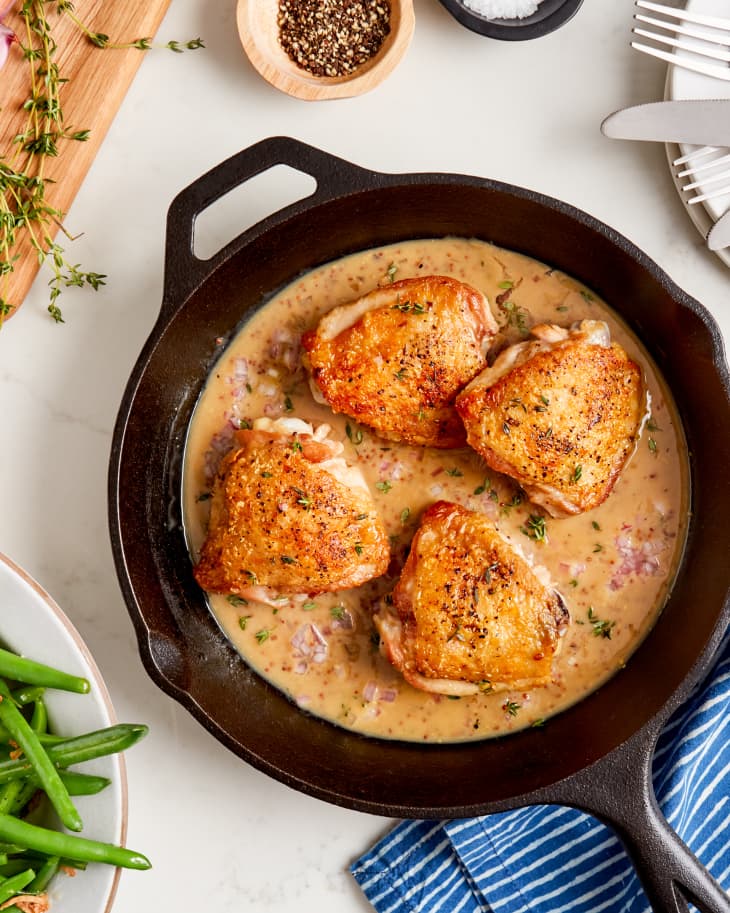 Recipe QuickBraised Honey Dijon Chicken with White Cooking Wine The